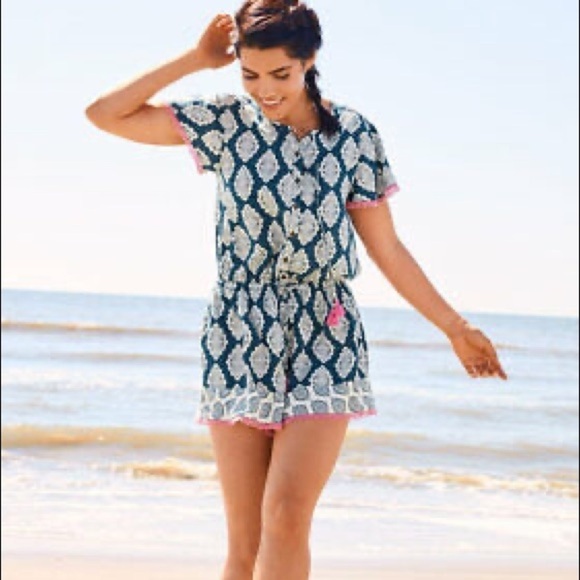 MATILDA JANE Brilliant Daydream On the Fringe Navy/White Romper,Sz Medium, NWT. - Picture 3 of 12